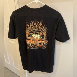 Backwoods Adventure Mods Outdoor Skelton Graphic Black T-Shirt large